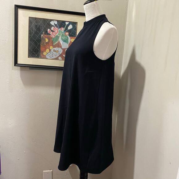 Everly Sleeveless Dress Size Small  Navy Blue A-Line Above the Knee Length - Picture 4 of 10